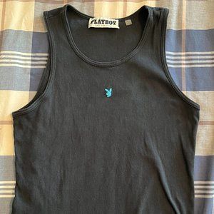 Playboy Tanktop Size Large Color Black With Blue Logo